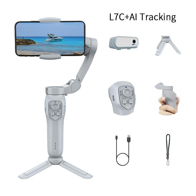 Comitok L7C PRO 3-Axis Smartphone Gimbal Stabilizer for Video Recording with Face/Object Tracking, Compatible with iPhone 14/13/12/11 Pro Max and Android Devices, Includes Selfie Holder and Camera Stabilization Kit