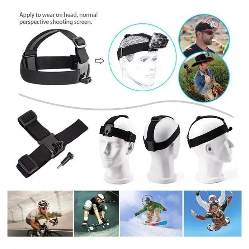 Professional Action Camera Strap Set with Phone Clip and Durable Mount for GoPro, Osmo Action, and Mobile Devices – Ideal Sports Vlogging Accessories and Thoughtful Gift for Him