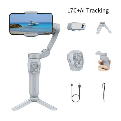 Comitok L7C PRO 3-Axis Smartphone Gimbal Stabilizer for Video Recording with Face/Object Tracking, Compatible with iPhone 14/13/12/11 Pro Max and Android Devices, Includes Selfie Holder and Camera Stabilization Kit