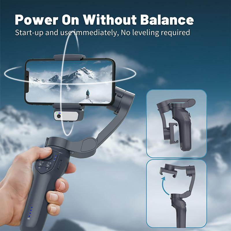 Comitok L7C PRO 3-Axis Smartphone Gimbal Stabilizer for Video Recording with Face/Object Tracking, Compatible with iPhone 14/13/12/11 Pro Max and Android Devices, Includes Selfie Holder and Camera Stabilization Kit