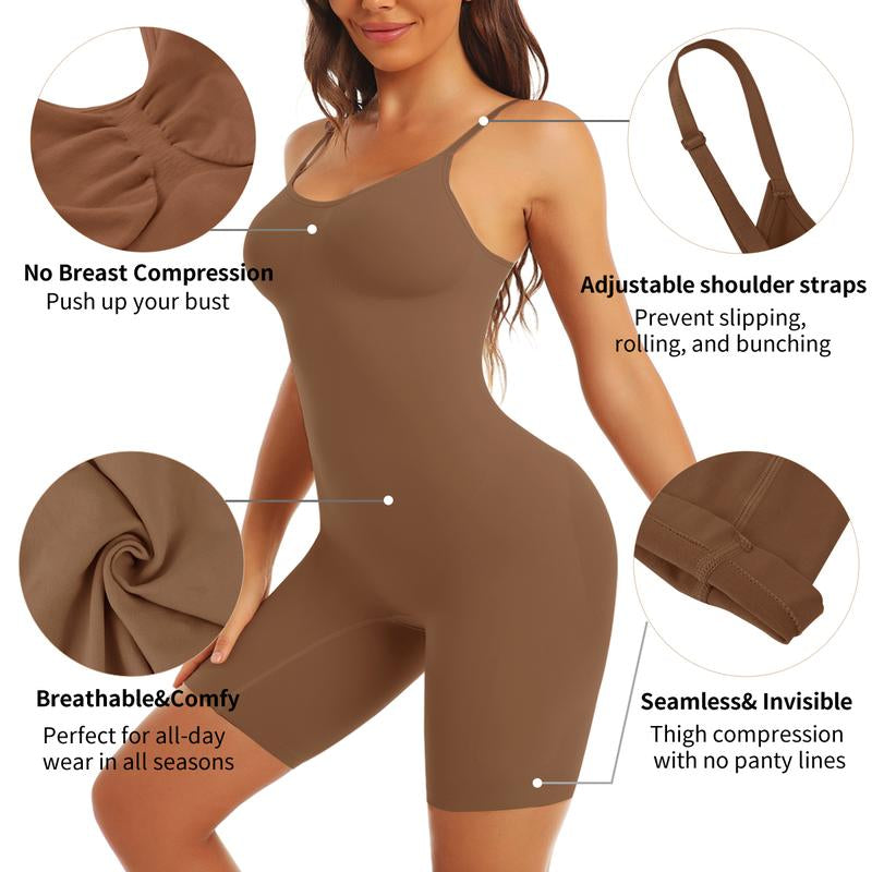 Shapewear Bodysuit for Women Tummy Control - Butt Lifting Fajas Full Body Shaper Seamless Thigh Slimmer Shorts Outdoorfun